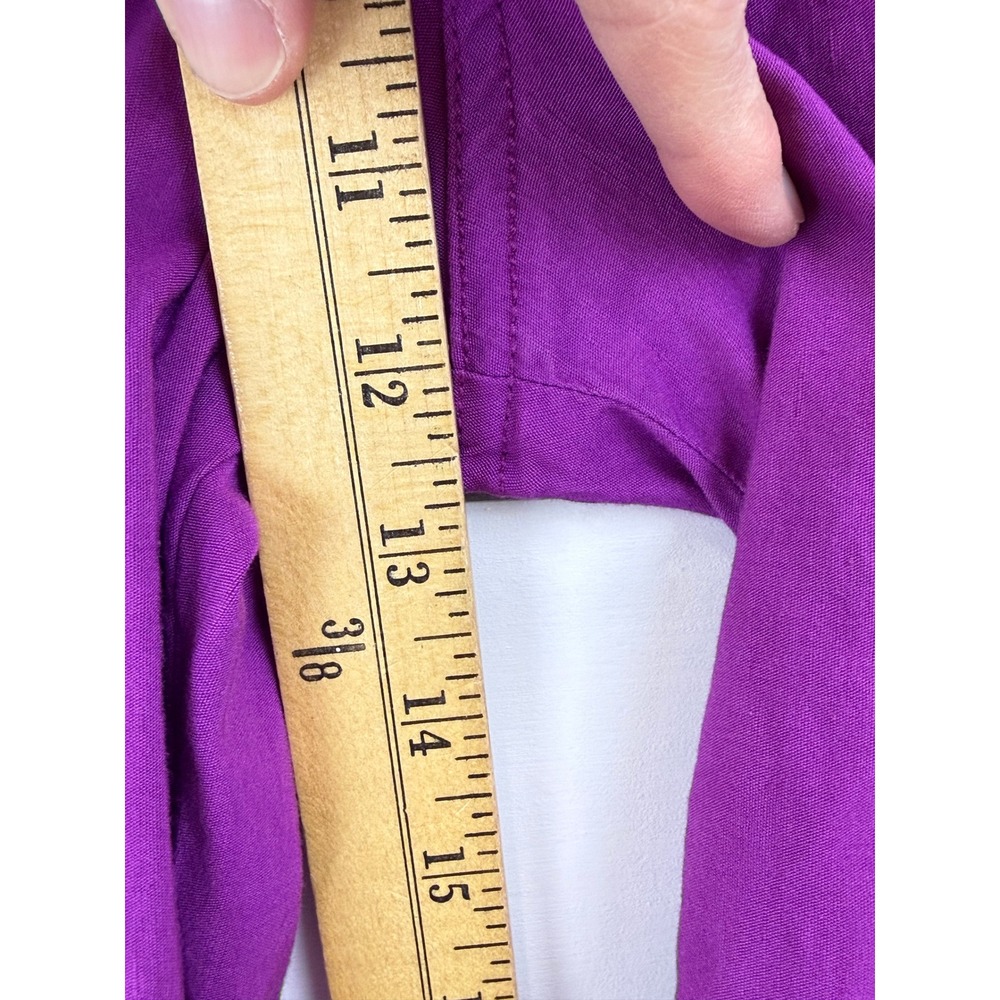 Maeve Wide-Leg Cropped Pants in Bright Magenta - Picture 9 of 13